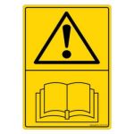 Safety Sign Store DS102-A6PC-01 Warning: Read Manual - Graphic Sign Board