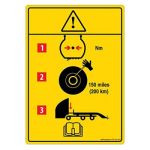 Safety Sign Store DS106-A6PC-01 Warning: Check Prior To Transport - Graphic Sign Board
