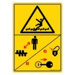 Safety Sign Store DS110-A6V-01 Danger: Entanglement Hazard - Graphic Sign Board