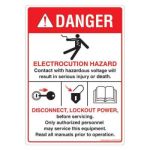 Safety Sign Store DS302-A6PC-01 Danger: Eletrocution Hazard Sign Board