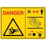 Safety Sign Store DS402-A6PC-01 Danger: Nip Point Hazard - Graphic Sign Board