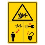 Safety Sign Store DS406-A6V-01 Danger: Entanglement Hazard Sign Board
