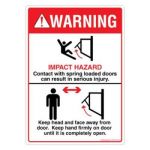 Safety Sign Store DS419-A6PC-01 Warning: Impact Hazard Sign Board