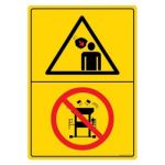 Safety Sign Store DS424-A4PC-01 Danger: Flying Material Hazard - Graphic Sign Board