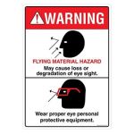 Safety Sign Store DS425-A4PC-01 Warning: Flying Material Hazard Sign Board