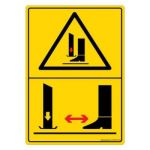 Safety Sign Store DS428-A6V-01 Warning: Crush Hazard - Graphic Sign Board