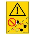 Safety Sign Store DS430-A6PC-01 Warning: Automatic Start Up - Graphic Sign Board