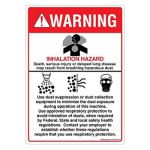 Safety Sign Store DS433-A6PC-01 Warning: Inhalation Hazard Sign Board