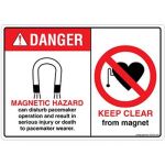 Safety Sign Store DS503-A6V-01 Danger: Magnetic Hazard Sign Board
