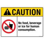 Safety Sign Store FS119-A4AL-01 Caution: No Food & Beverage Sign Board