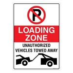 Safety Sign Store FS121-A3PC-01 Loading Zone Sign Board