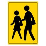 Safety Sign Store FS127-A3V-01 Pedestrian Crossing-Graphic Sign Board