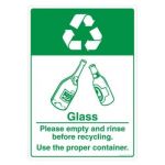 Safety Sign Store FS206-A4AL-01 Recyclable Glass Sign Board