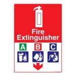 Safety Sign Store FS402-A4PC-01 Fire Extinguisher Sign Board