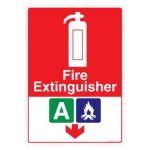 Safety Sign Store FS403-A4AL-01 Fire Extinguisher-Solid Sign Board