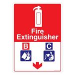 Safety Sign Store FS404-A4PC-01 Fire Extinguisher-Liquid & Electrical Sign Board