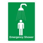 Safety Sign Store FS408-A4AL-01 Emergency Shower Sign Board