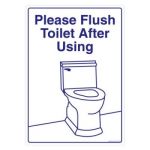 Safety Sign Store FS506-A4V-01 Flush Toilet After Using Sign Board