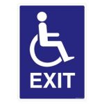 Safety Sign Store FS511-A4AL-01 Exit For Disabled Sign Board