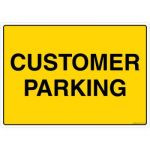 Safety Sign Store FS514-A4PC-01 Customer Parking Sign Board