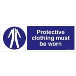 Safety Sign Store FS603-1029AL-01 Protective Clothing Must Be Worn Sign Board