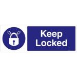Safety Sign Store FS608-1029PC-01 Keep Locked Sign Board
