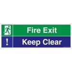 Safety Sign Store FS609-1029AL-01 Keep Clear Sign Board