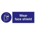 Safety Sign Store FS613-1029PC-01 Wear Face Shield Sign Board