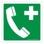 Safety Sign Store FE567-105PC-01 Emergency Phone - Graphic Sign Board