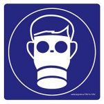 Safety Sign Store FS619-105V-01 Gas Mask-Graphic Sign Board