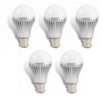 Tamters LED Bulb, Power 9W, Set of 5 Pcs, White Color