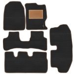 Leganza A2CW158Car Footmat, Color Black White, Material PVC, Finish Textured