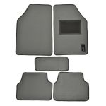 Leganza A2CW174Car Footmat, Color Black White, Material PVC, Finish Textured