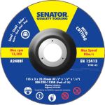 Senator SEN2301130K A24RBF Depressed Centre Cutting Disc Set, Size (Diameter x Thickness x Bore) 115 x 3 x 22.23mm
