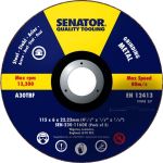 Senator SEN2301160K A30TBF Depressed Centre Grinding Disc Set, Size (Diameter x Thickness x Bore) 115 x 6 x 22.23mm