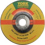 York YRK2302160K A30RBF Depressed Centre Grinding Disc, Size (Diameter x Thickness x Bore) 5 x 1/4 x 7/8inch