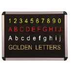 Asian Perforated Black Board (Dotted Board) Alphabetic Letters, Size 36mm, White Color