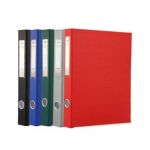 Solo RB 902 Paper Board-2-D-Ring (With Label Pocket), Ring Size A4, Red Color