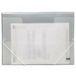 Solo DC 558 Document Case (Elastic Closer), Size A4, Translucent White Color