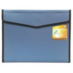 Solo EF 886 Executive Portfolio - 6 Sections (with Pad), Size A4, Metallic Blue Color