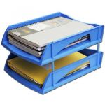 Solo TR 112 Paper & File Tray (2 Pcs. Set), Size XL, Blue Color