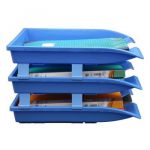 Solo TR 113 Paper & File Tray (3 Pcs. Set), Size XL, Blue Color