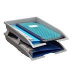 Solo TR 312 "Deluxe" Paper & File Tray (2 Pcs. Set), Size XL, Grey Color