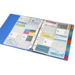 Solo BC 807 Business Cards Holder - 500 Cards (with indexes), Blue Color