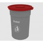 Frontier FLB-60 Bin with Closed Flat Covered Lid, Capacity 60l