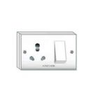 Anchor 14616 Penta Combined Unit box with 2 Fixing Holes, Current Rating 20A, Voltage 240V, Fequency 50hz, Color White