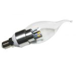 HUB-CB-F-3 LED Candle Bulb Flame, Color Warm White, Length 3.5cm, Height 14cm, Width 3.5cm