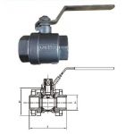 GOFFER STEEL CF8 IC Casting Single Piece Screw End Ball Valve, Size 15mm