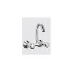 Sink Mixer Wall Mounted with Casted Swivel Spout & Wall Flange 