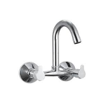 Sink Mixer Wall Mounted with Swivel Bend & Wall Flange